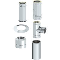 Tecnovis Außenwandkamin-Grundset »Zitec-Pro«, Ø130 mm - silberfarben (Rabatt: 12 %) Unkategorisiert online kaufen
